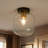 1 - Light Glass Flush Mount Ceiling Light