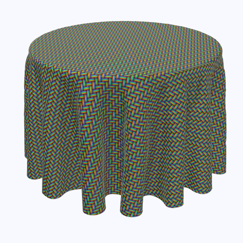 Vickrey Chevron Round Tablecloth, 120" x 120"