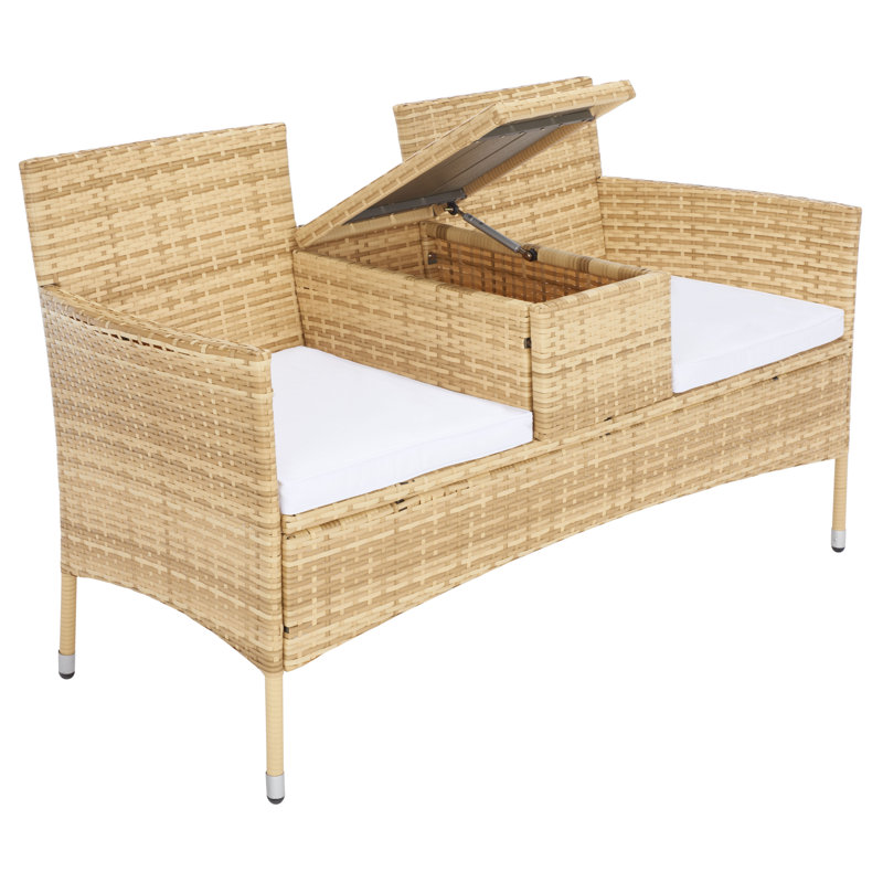 Causeuse avec coussins Pay, Naturel