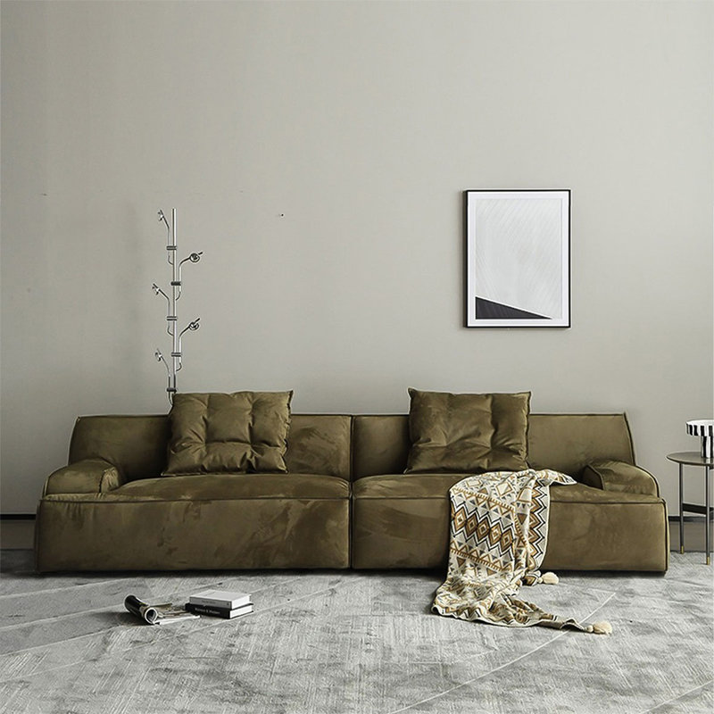 Green 100% Polyester Modular Sofa cushion Loveseat