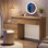 Meuble-lavabo 63 po avec 5 tiroirs, 1 table de maquillage et 3 tiroirs