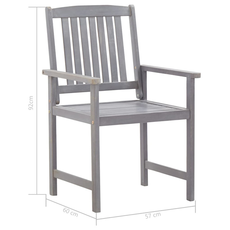 Isma 6 - Person Acacia Wood Patio Dining Set with Rectangular Table