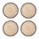 Amaretto Abaca No Pattern Round Placemat