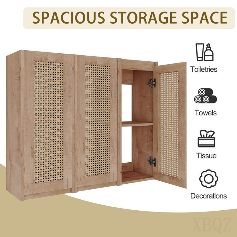36" Bathroom Side Cabinet,Soft Close Doors,Float Mounting Design,(Kd-Packing)