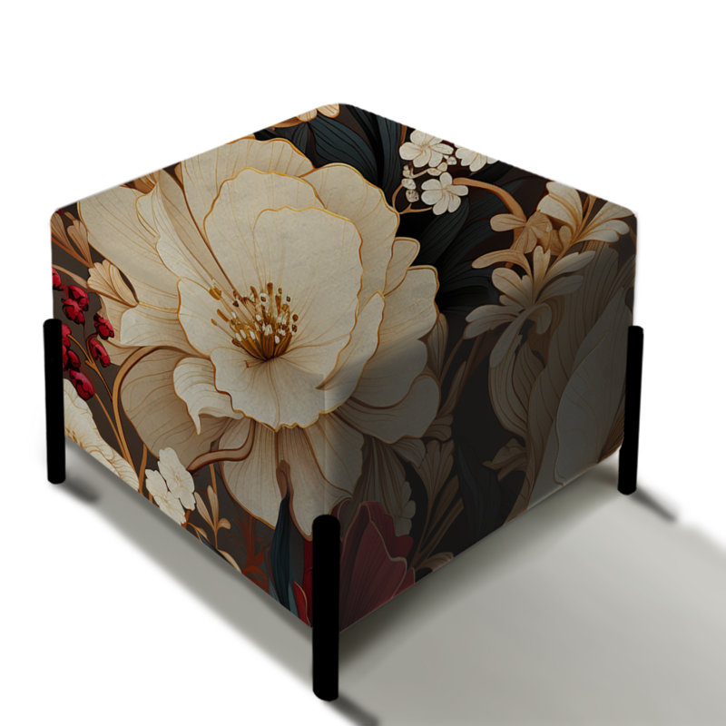 Riches coquelicots beige et rouge opulents III - Floral