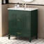 Meuble-lavabo de 30 po avec lavabo style rétro, espace de rangement multifonctionnel, tablette de porte, porte à fermeture en douceur, -109906690