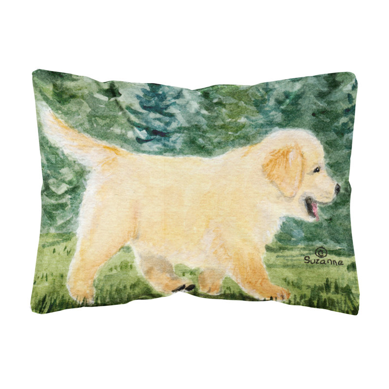 Coussin décoratif intérieur/extérieur golden retriever