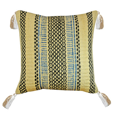 Striped Feather Throw Pillow