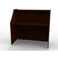 Bureau de réception rectangulaire en stratifié Previlus-385660824