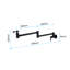 Robinet de remplissage de pot noir mat pour fixation murale, bras pliable, rotation à 360 °, fabrication en laiton, revêtement anticorrosion, robinet à poignée double, fonctionnalité de pliage, pivot, laiton, surface,-1971256835