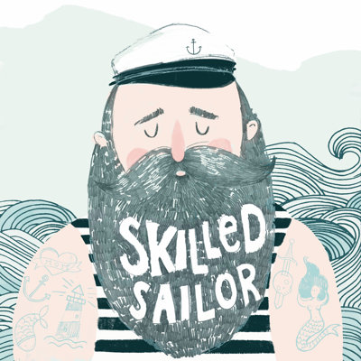 " Skilled Sailor I " by Jennifer Paxton Parker Painting Print