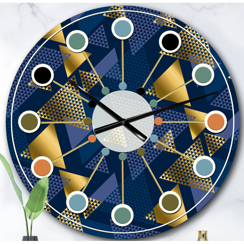 Horloge murale rétro Mid-Century, Surdimensionné