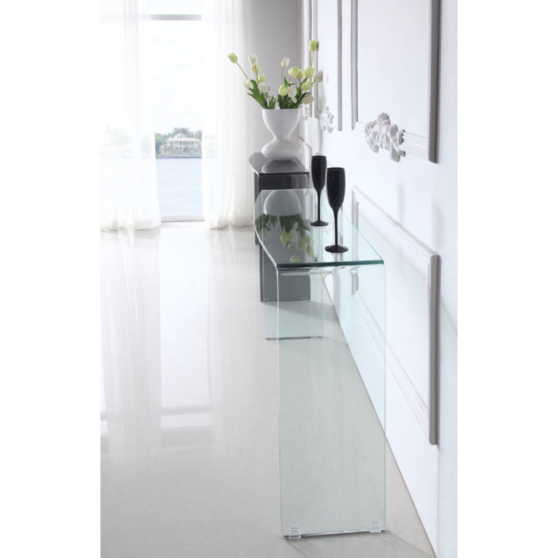 Barbra 100cm Glass Console Table