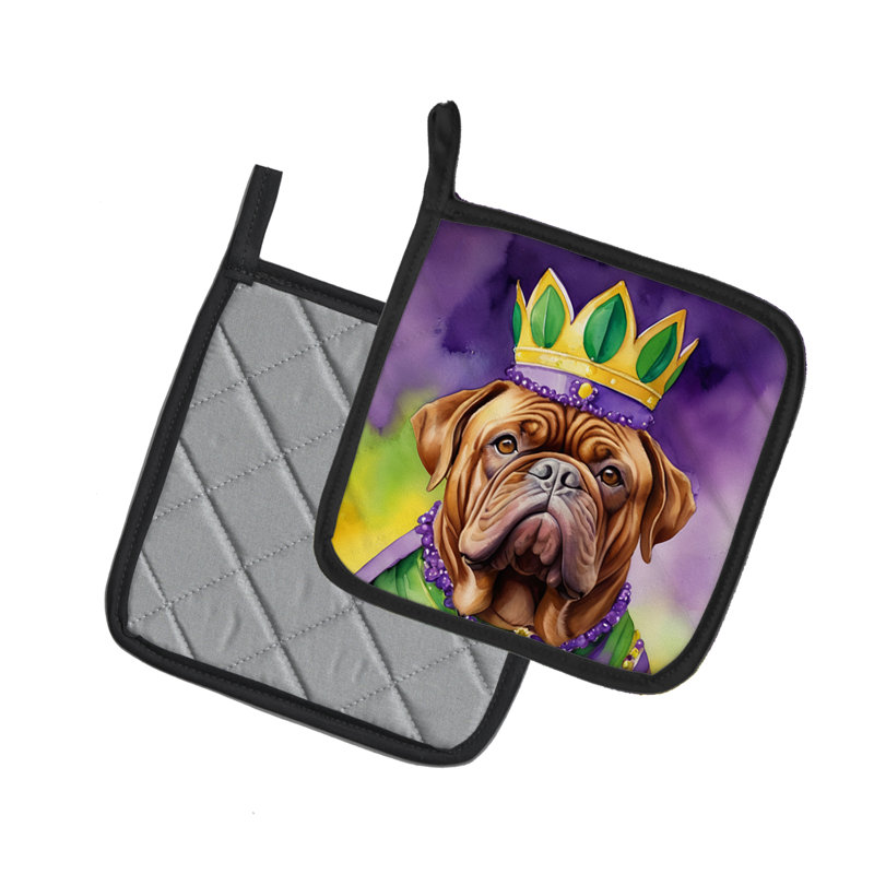 Paire de poignées Dogue de Bordeaux King of Mardi Gras