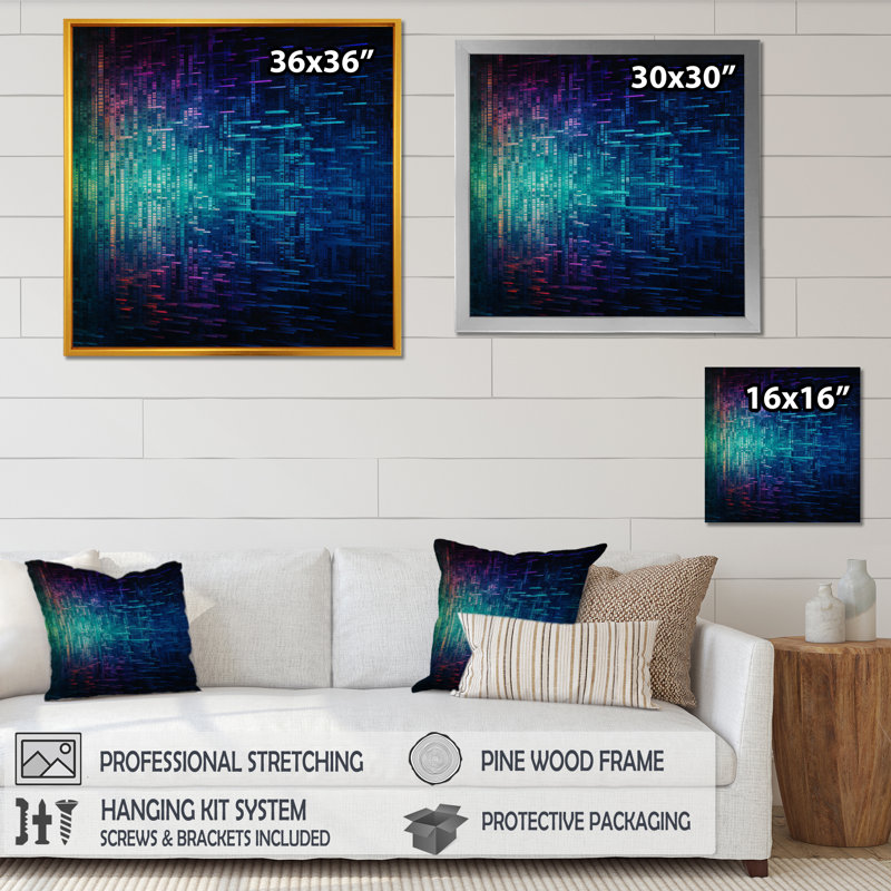 Matrix I, reproduction d'art sur toile, Or, H 16 po x l 16 po x P 1 po