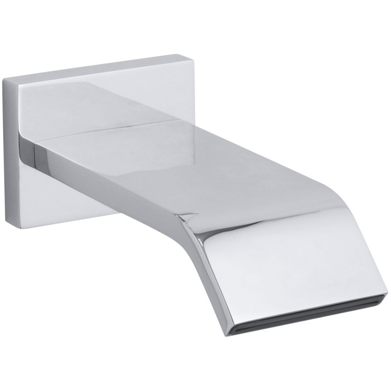 Loure Wall Mounted Tub Spout, Polished Chrome