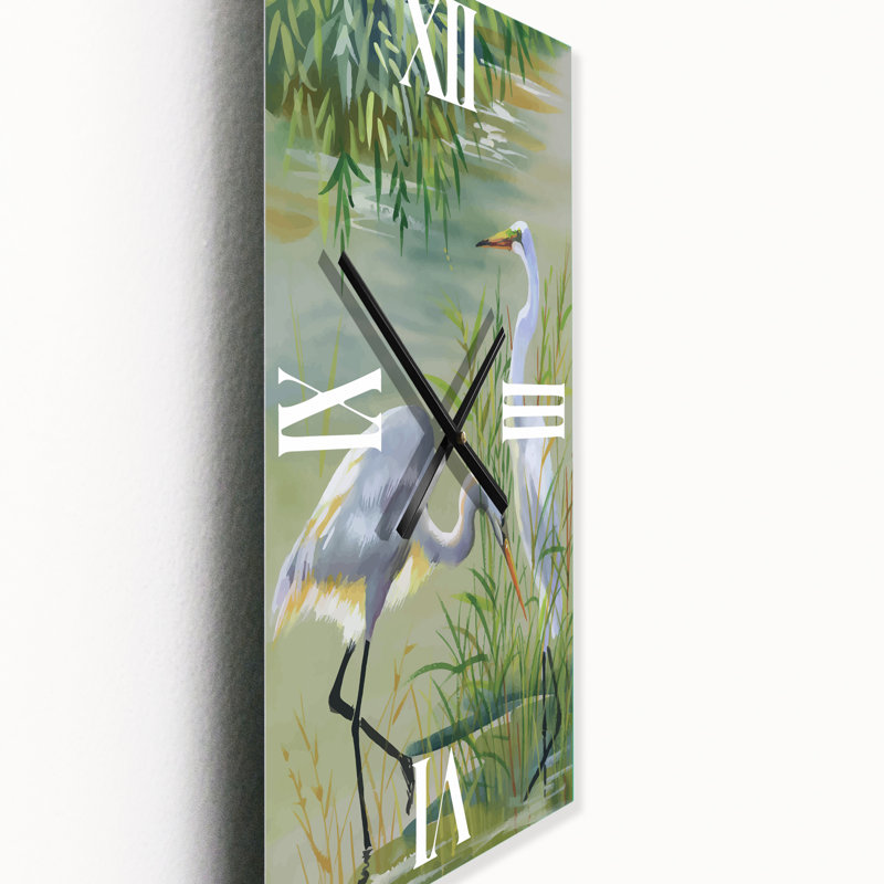 Horloge murale Heron Birds I, Grand