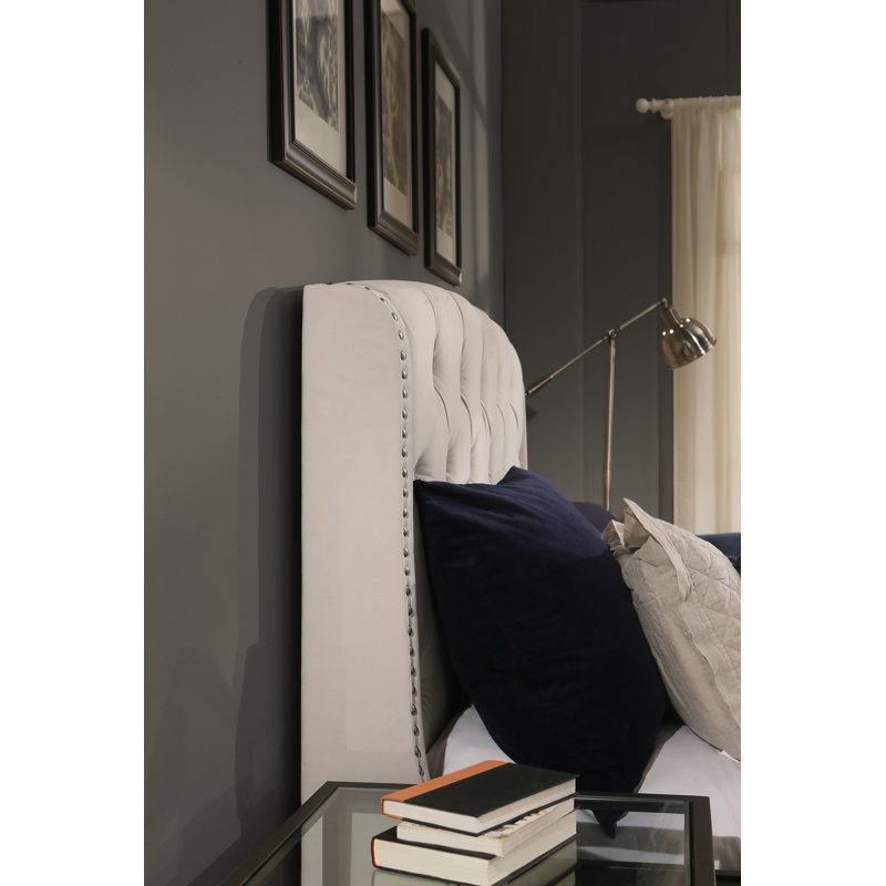 Riffat Upholstered Headboard, Queen/Full, Ivory