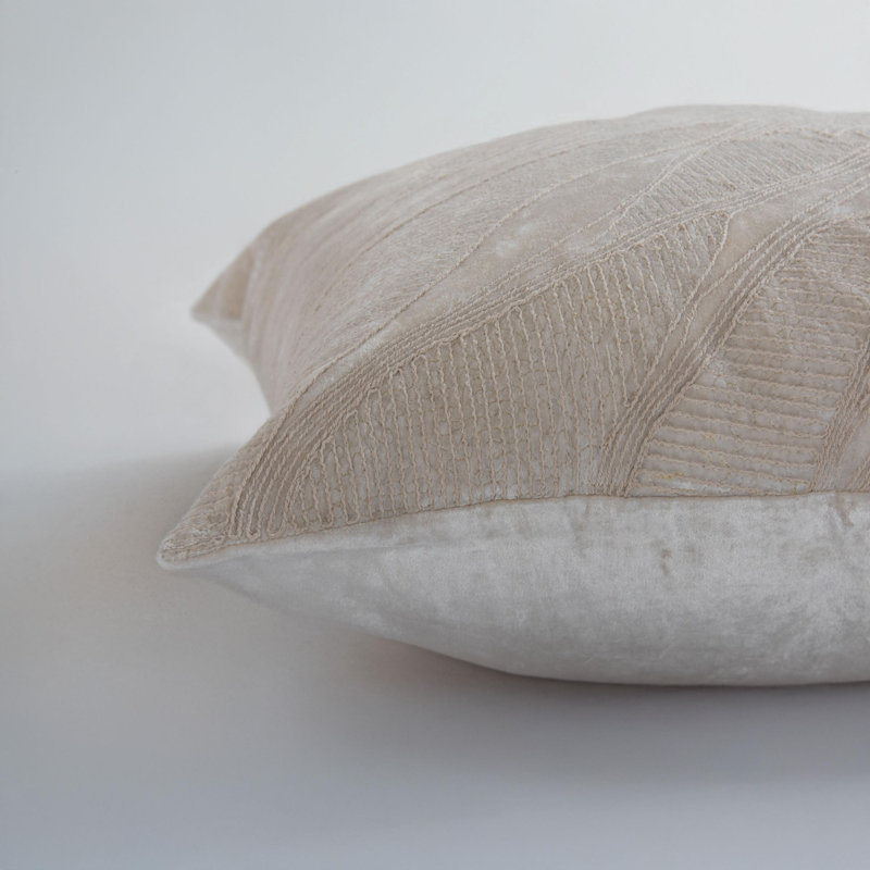 Down Filled Glam Accent Throw Pillow