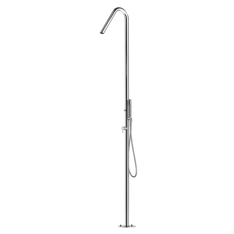 Twiggy Metal Freestanding Outdoor Shower, With Hand Spray
