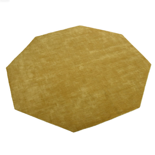 Latitude Run® Hand Knotted Loom Wool Octagon Area Rug Solid BBL00111 ...