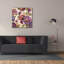  «Blue and Purple Flower Song 2» par Silvia Vassileva, art mural sur toile, 37 po x 37 po-1315462252