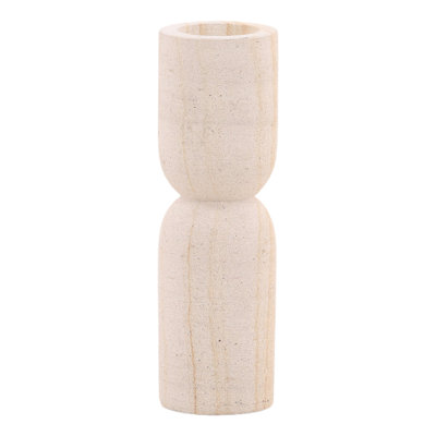 Vidal 10'' H Stone Tabletop Candlestick