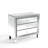 Yolanta 33" Mirrored Glass Nightstand with 3 Storage Drawers