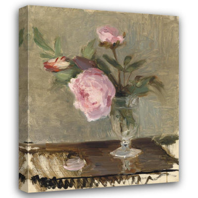 "Peonies" by  Berthe Morisot - Gallery Wrap Canvas Wall Art