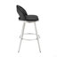 Tabouret tournant Lottech en acier inoxydable brossé avec similicuir noir-1507098594-1507098596-1507098599