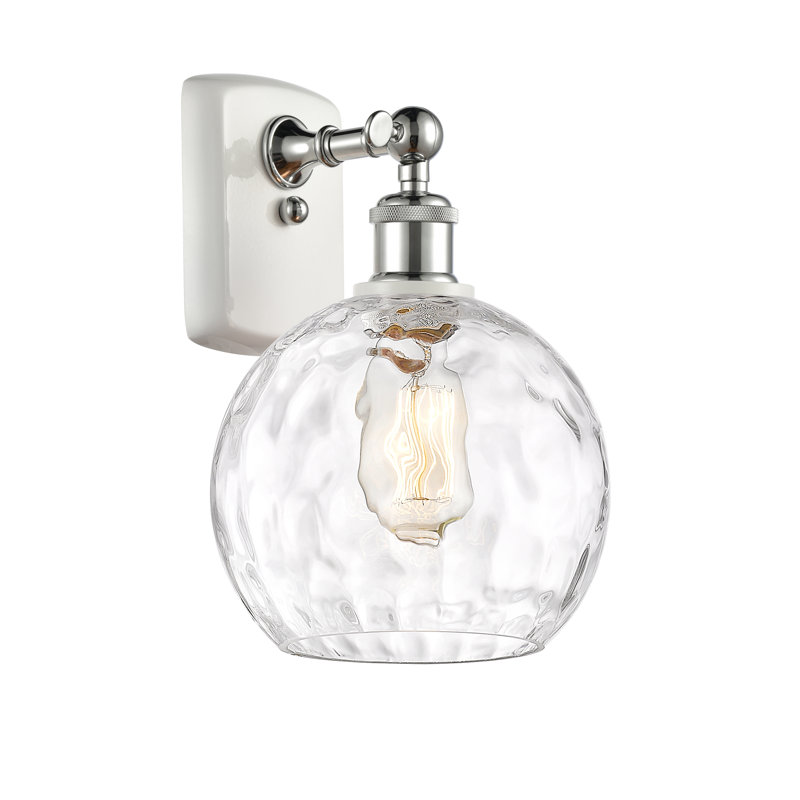 Shauna Armed Sconce, Incandescent, White/Polished Chrome