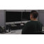 Mind Reader Dual Monitor Stand, Height Adjustable, Desktop Organizer, Laptop Riser, Office, 38.5"L x 11"W x 2.55-6.5"H