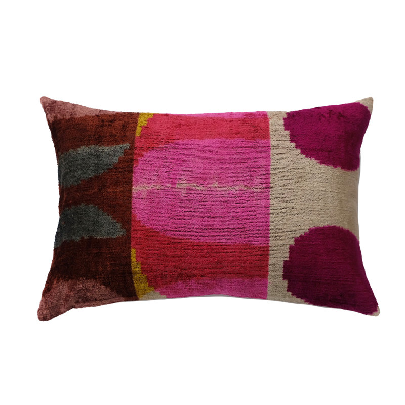 Housse et insert de coussin en soie Richland, Multicolor