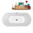 65'' x 28.3'' Soaking Acrylic Bathtub-95288309