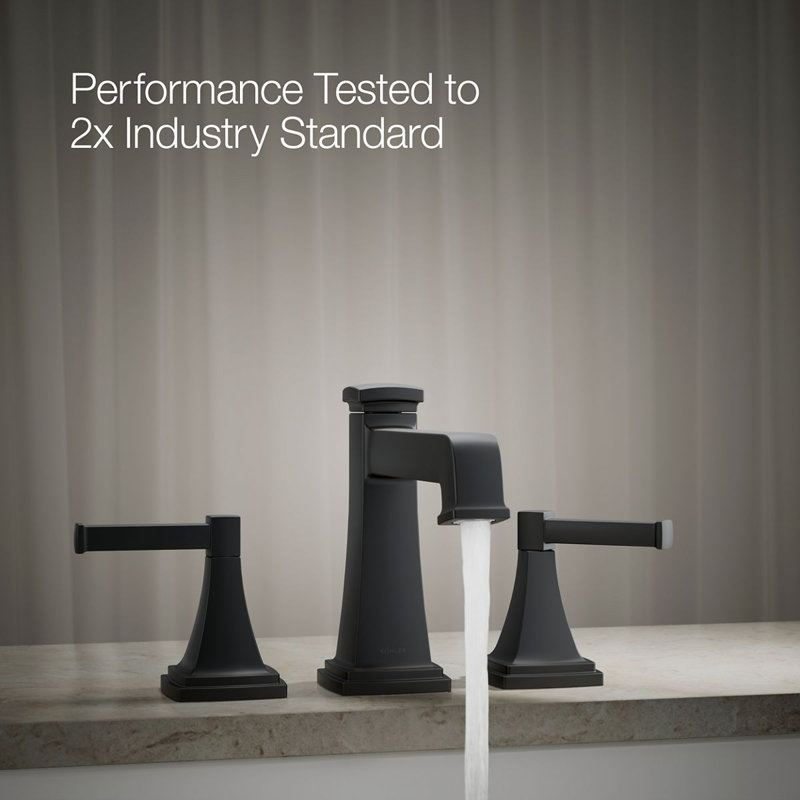 Riff Bath Faucet Trim With Diverter Spout, Matte Black