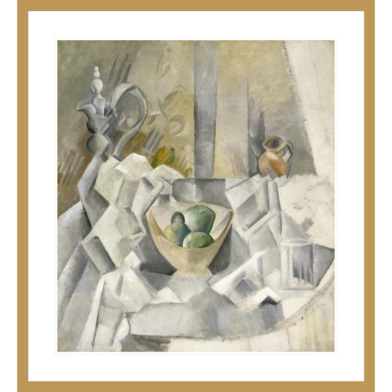Carafe Jug and Fruit Bowl par Pablo Picasso - Impression sur toile, H 36,73 po x l 33,5 po