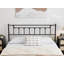 Tête de lit simple en métal, hauteur réglable, tête de lit simple / simple TG seulement pour la chambre à coucher, style maison de campagne rustique, cadre à fixer, assemblage facile, brun-1432054358-1432054352