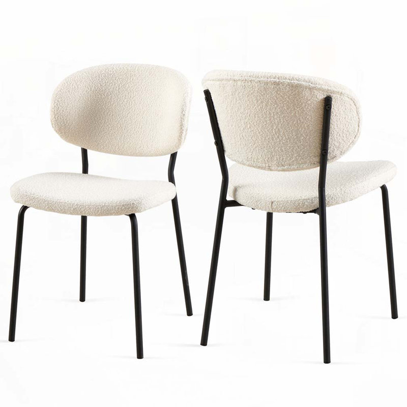 Chaises de salle à manger Boucle, Beige