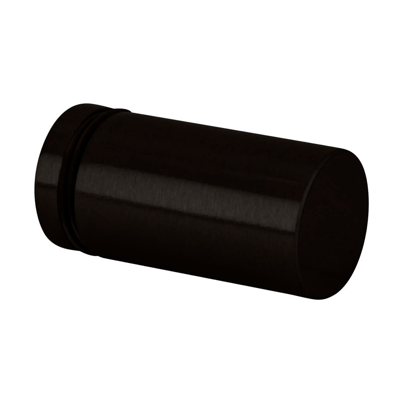 Poignée de porte de douche cylindrique simple face pour vitrage de 1/4 po à 1/2 po (6 à 12 mm) d'épaisseur finition bronze huilé