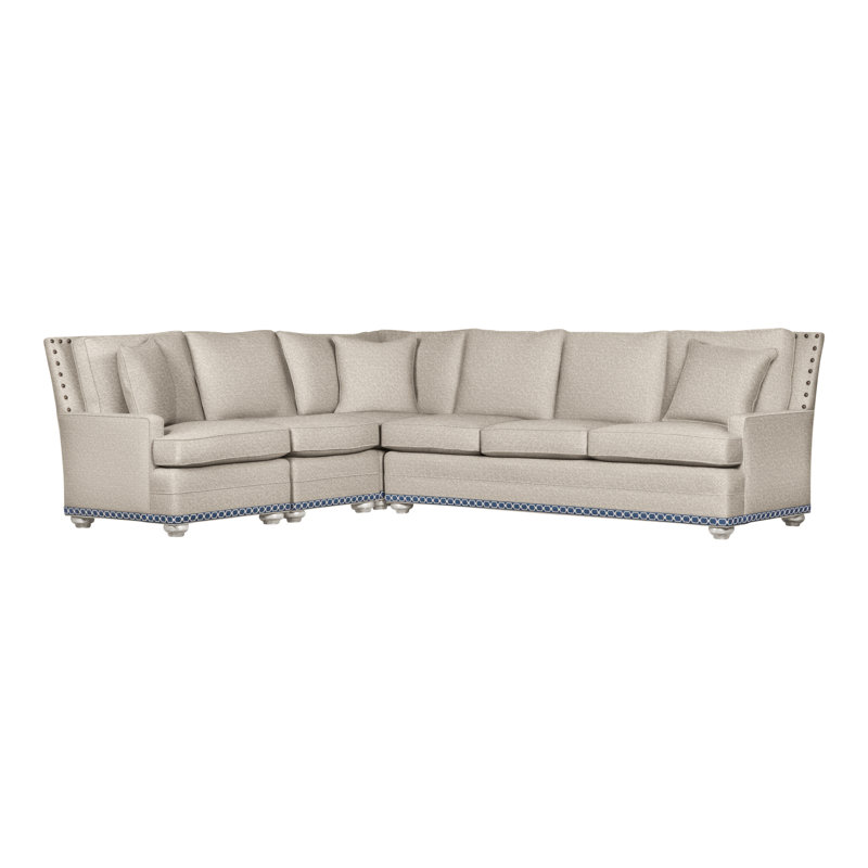 American Bungalow 4-Piece Riverside L-Sectional, Yes, Casa Blanca, Nadia Steam