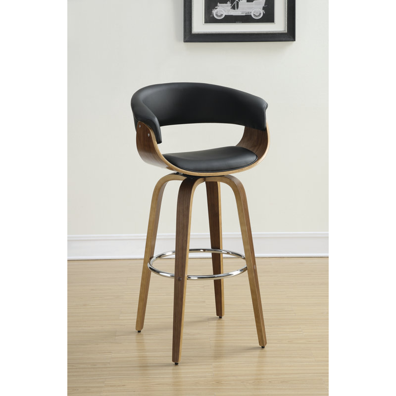 Tabouret de bar pivotant 29,5 po Oona, Noir