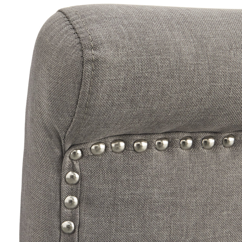 Ozias 18.75'' H Tufted Upholstered Parsons Chair, Gray
