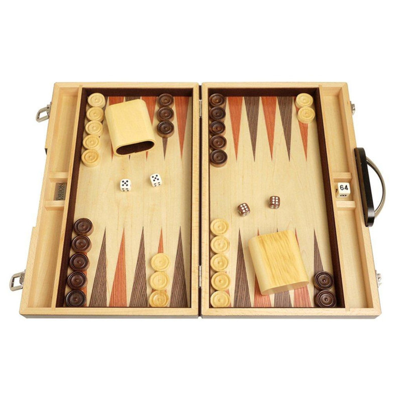 Backgammon, H 2 po x l 9,5 po x L 15 po, Zèbre