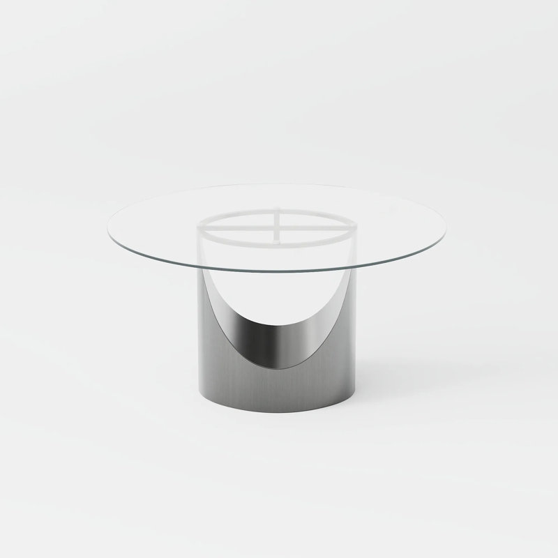 Round Tempered Glass Dining Table