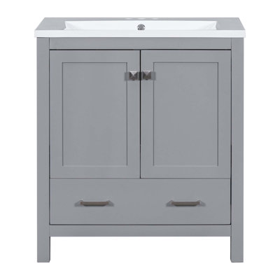 Bathroom Vanity With Single Sink, 2 Soft Closing Doors And A Drawer