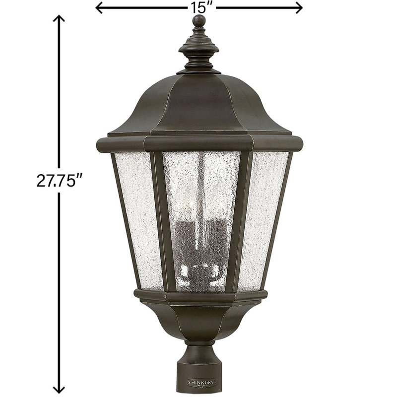 Edgewater 4-Light 27.75" Post Light, Oil Rubbed Bronze