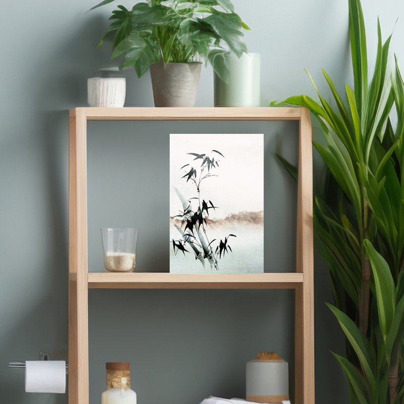 Contemporary Art Contemporary Elegant Minimalist Bamboo Nature Wall Art by Treechild - Wrapped Canvas Print