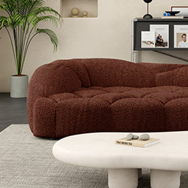 Canapé Marshmallow, 27.55" H x 98.42" W x 45.27" D, Caramel