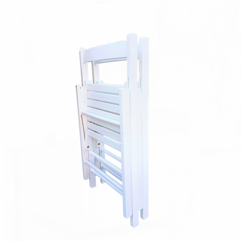 Chaise pliante 2 pièces, Blanc