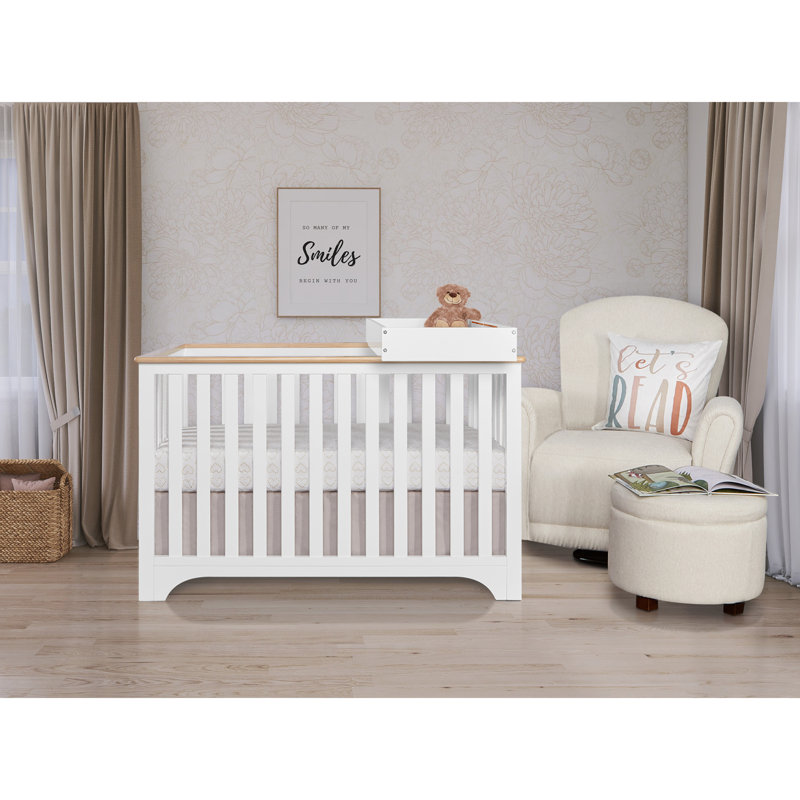 Lit de bébé convertible standard 5 en 1 Owen, Chêne blanc rétro